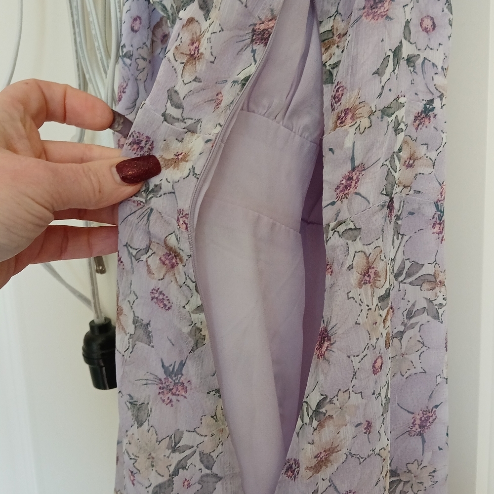ASTR the Label Lilac Floral Dress - Picture 3 of 4